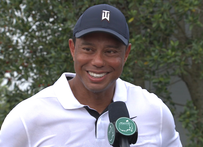 Tiger Woods au départ du 88e Masters de l'histoire