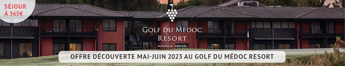 Golf du Médoc c07 2023 Offre découverte Mai Juin – bannière