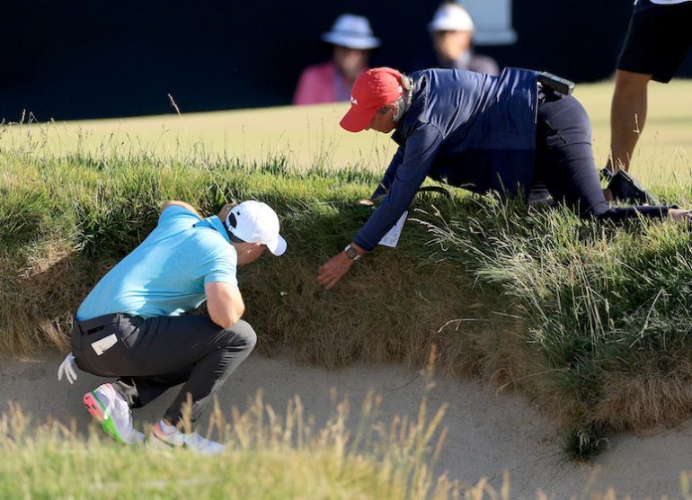 Rory McIlroy drop U.S. Open The Los Angeles Country Club Courtney Myrhum Photo by David Cannon/Getty Images