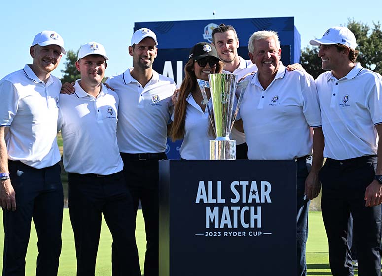 Novak Djokovic et Gareth Bale triomphent avec le ＂team Monty＂