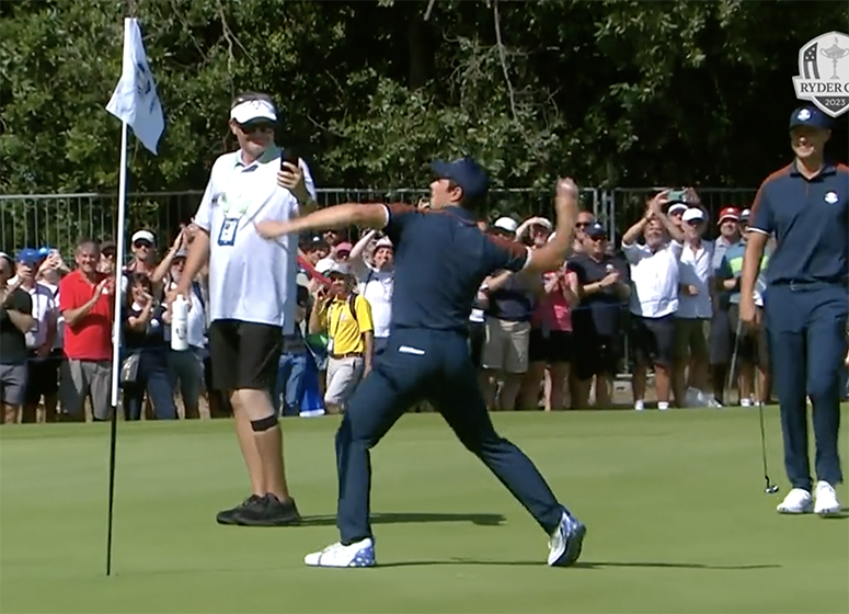 Viktor Hovland signe un trou en un sur un par 4... à l'entraînement !