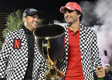 Justin Thomas and Carlos Sainz Photo by David Becker / GETTY IMAGES NORTH AMERICA / Getty Images