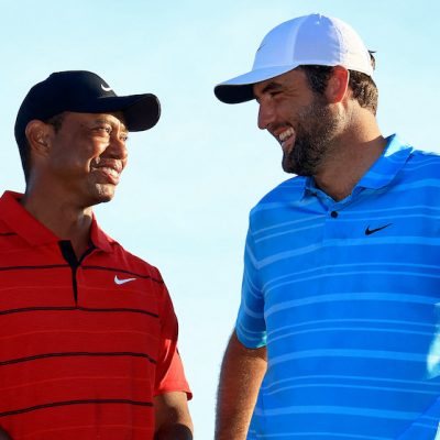 Scottie Scheffler Tiger Woods Mike Ehrmann/Getty Images,/AFP
