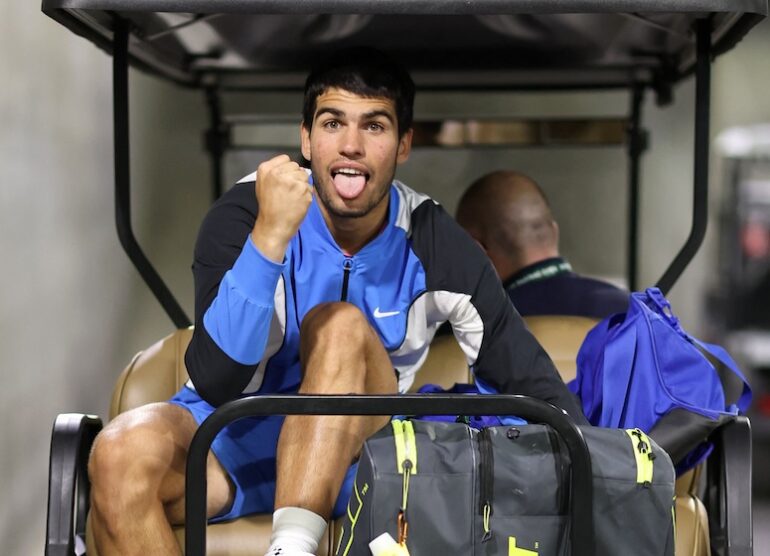 Carlos Alcaraz Photo by CLIVE BRUNSKILL / GETTY IMAGES NORTH AMERICA / Getty Images via AFP