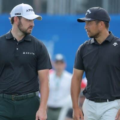Patrick Cantlay of the United States and Xander Schauffele Photo by Jonathan Bachman / GETTY IMAGES NORTH AMERICA / Getty Images via AFP