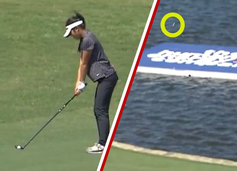L'incroyable coup de chance au dernier trou qui permet à cette joueuse de terminer meilleure amateure du Chevron Championship