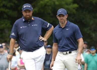 Shane Lowry Rory McIlroy Chris Graythen/Getty Images/AFP