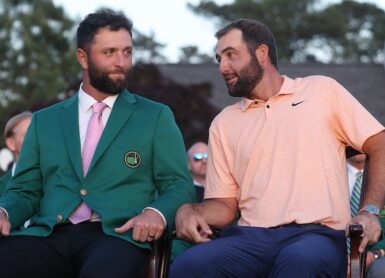 Jon Rahm Scottie Scheffler Photo by JAMIE SQUIRE / GETTY IMAGES NORTH AMERICA / Getty Images via AFP