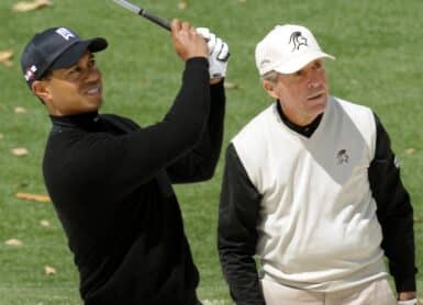 Tiger Woods Gary PlayerPhoto by TIMOTHY A. CLARY / AFP