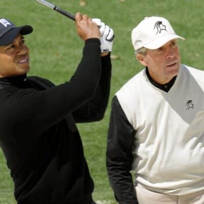 Tiger Woods Gary PlayerPhoto by TIMOTHY A. CLARY / AFP