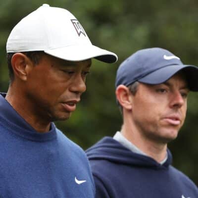 Tiger Woods Rory McIlroy Christian Petersen/Getty Images/AFP