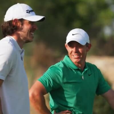 Rory McIlroy et l'ancien footballeur Gareth Bale à la chasse au drone