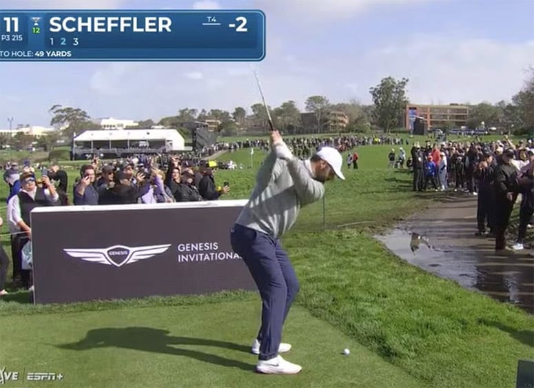 Encore un ＂free drop＂ dont seuls les pros peuvent rêver pour Scottie Scheffler