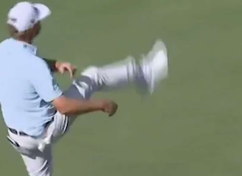 Quand un joueur fissure et expédie son putter dans le ciel d'un solide coup de pied avant d'abandonner...