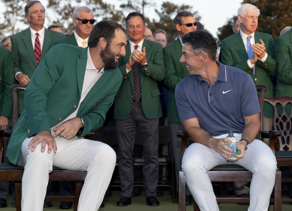 Masters champion Rory McIlroy Scottie Scheffler ©2025 Masters Tournament