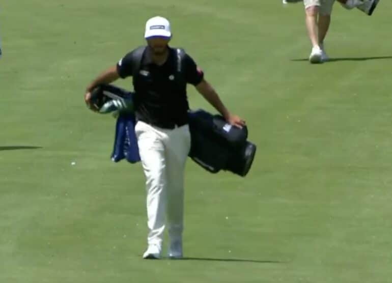 max-homa-porte-son-sac-us-open-caddie-separation ©Capture Ecran Golf Channel