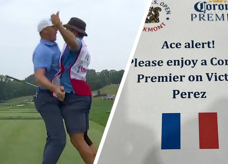 Le troisième trou en un en un mois de Victor Perez valait bien une tournée générale !