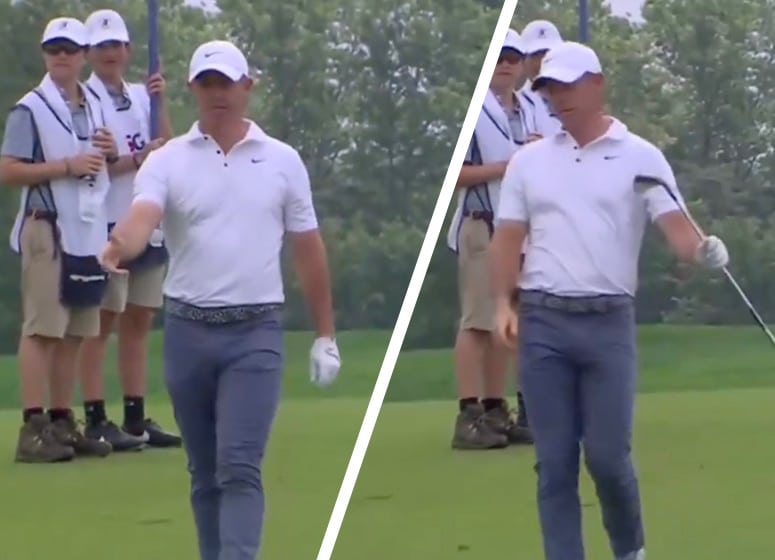 Rory McIlroy, magicien du lancer de club !