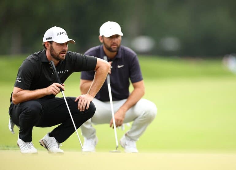 Patrick Cantlay Scottie Scheffler Photo by Jared C. Tilton / GETTY IMAGES NORTH AMERICA / Getty Images via AFP