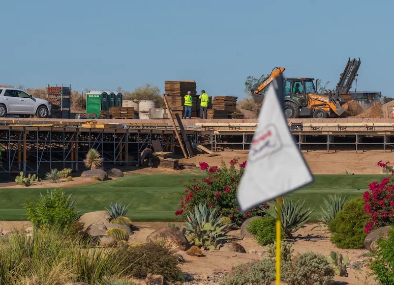 Photos : le 16 du TPC Scottsdale se prépare pour le WM Phoenix Open 2026