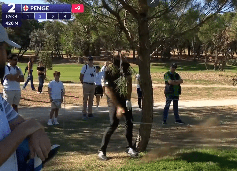 VIDEO : Marco Penge explose son pitching wedge mais sauve le par !