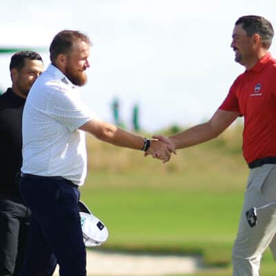 Keegan Bradley Shane Lowry Photo by Mike Ehrmann / GETTY IMAGES NORTH AMERICA / Getty Images via AFP