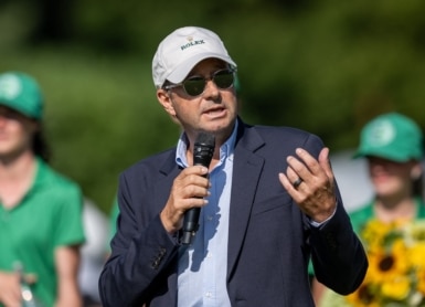 President Golf Federation Pascal Grizot Photo by Fabrice COFFRINI / AFP