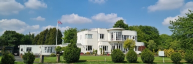 Le club house du Davyhulme Golf club au sud-ouest de Manchester