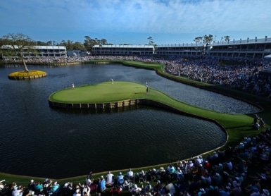 17th green during the third round of THE PLAYERS Championship on the Stadium Course at TPC Sawgrass Tilton/Getty Images/AFP