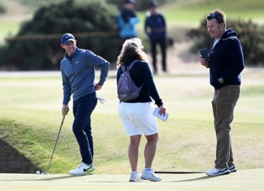 Sir Nick Faldo rory mcilroy Photo by Ross Kinnaird/Getty Images