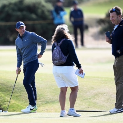 Sir Nick Faldo rory mcilroy Photo by Ross Kinnaird/Getty Images