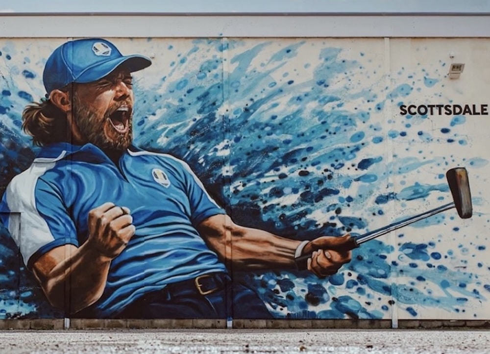 Tommy Fleetwood, une fresque à l'effigie de l'enfant du pays