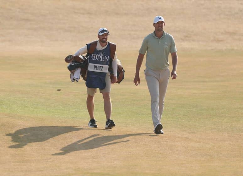 Image accompanying Golf Planète coverage of Victor Perez ahead of the weekend at The Open