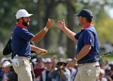 Chris Gotterup Cameron Young Photo by Michael Reaves / GETTY IMAGES NORTH AMERICA / Getty Images via AFP