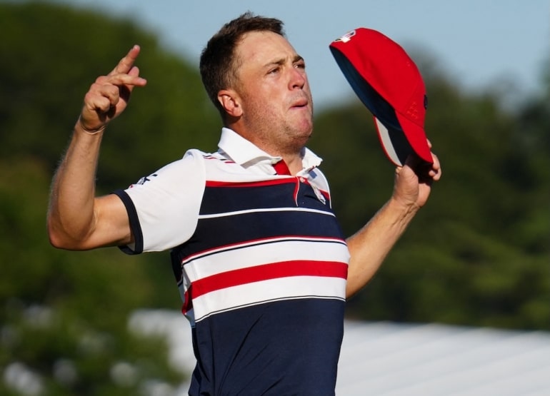 Justin Thomas of Team United States Ryder Cup (Photo by Mike Stobe / GETTY IMAGES NORTH AMERICA / Getty Images via AFP